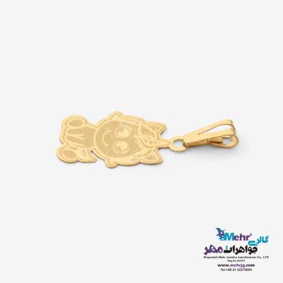 نمای دوم آویز طلا - طرح یونیکورن