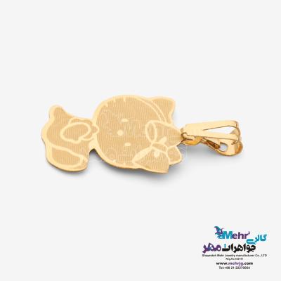 نمای دوم آویز طلا - طرح کیتی