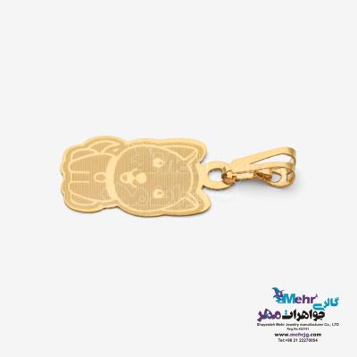 نمای دوم آویز طلا - طرح سگ