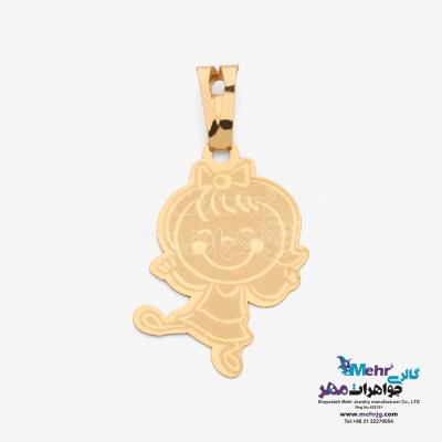 آویز طلا - طرح دختر