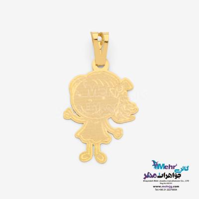 آویز طلا - طرح دختر