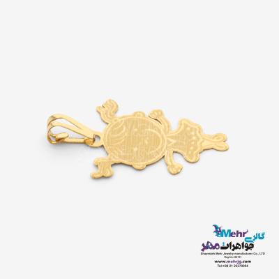 نمای دوم آویز طلا - طرح دختر