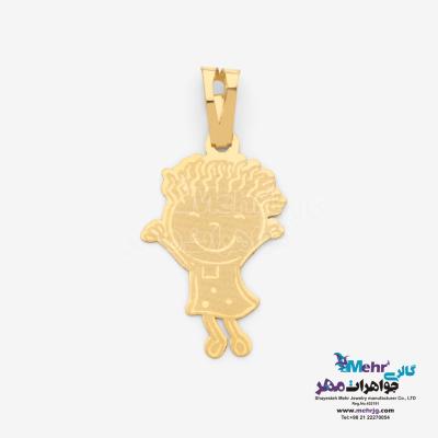 آویز طلا - طرح کودک شاد