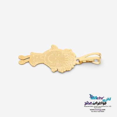 نمای دوم آویز طلا - طرح کودک شاد