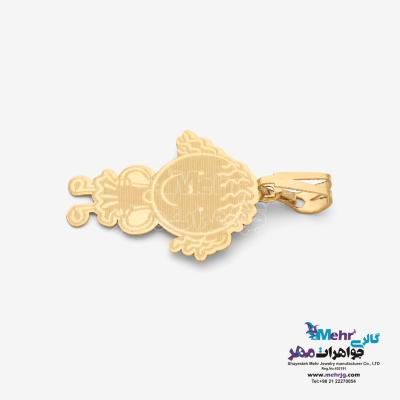 نمای دوم آویز طلا - طرح کودک شاد