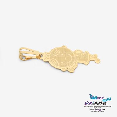 نمای دوم آویز طلا - طرح کودک شاد
