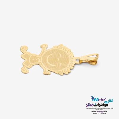 نمای دوم آویز طلا - طرح کودک شاد