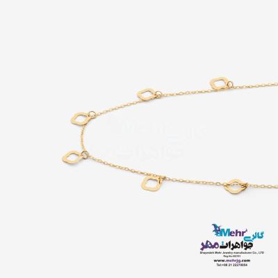 نمای دوم گردنبند طلا - طرح پولکی ونکلیف