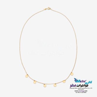 نمای دوم گردنبند طلا - طرح پولکی