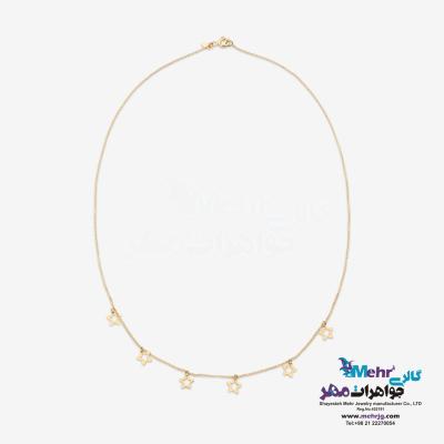 نمای دوم گردنبند طلا - طرح ستاره