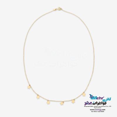 نمای دوم گردنبند طلا - طرح ستاره
