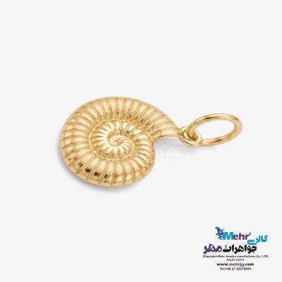 نمای دوم آویز طلا - طرح حلزون