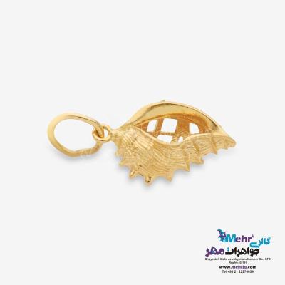 نمای دوم آویز طلا - طرح صدف