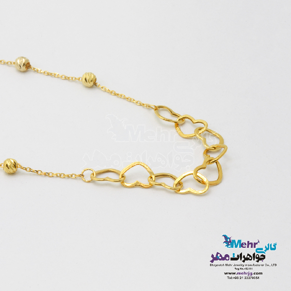 گردنبند طلا - طرح قلب هارت لینک