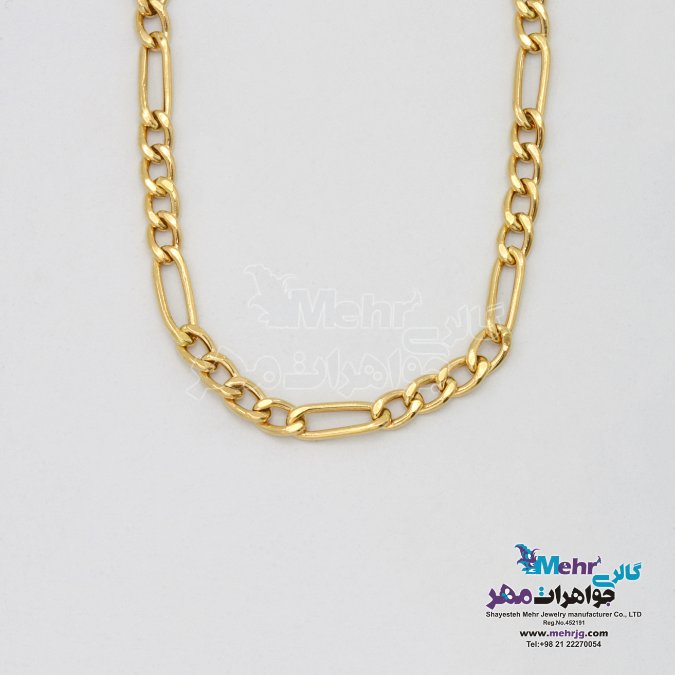 گردنبند طلا - طرح فیگارو طول 50 سانتی متر