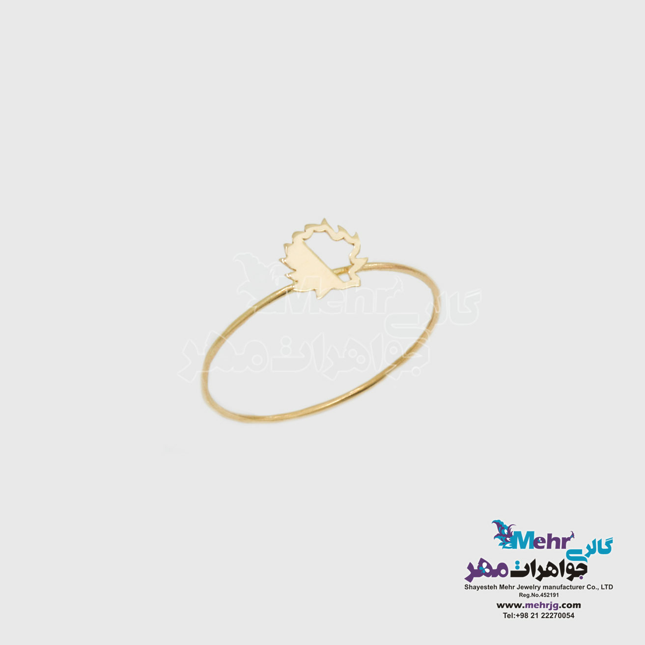 انگشتر طلا - طرح برگ