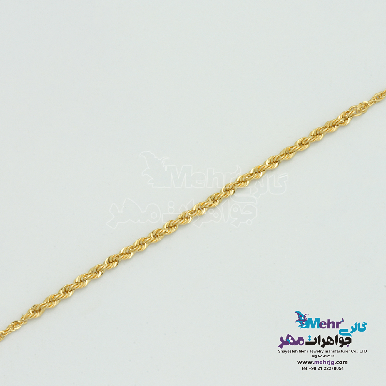 دستبند طلا - طرح طنابی