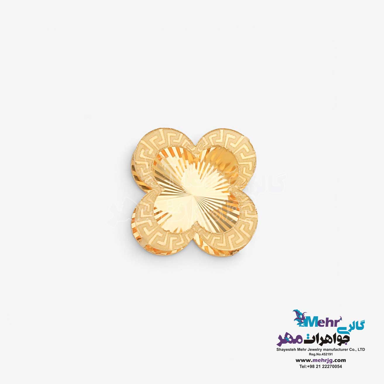 آویز طلا - طرح گل