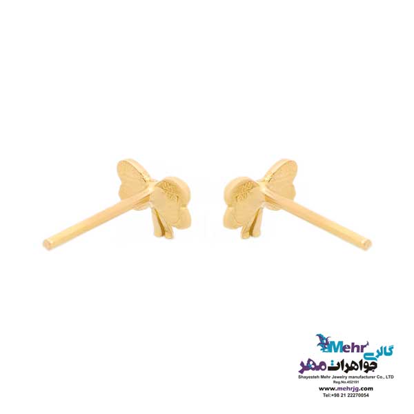 گوشواره طلا - طرح پاپیون