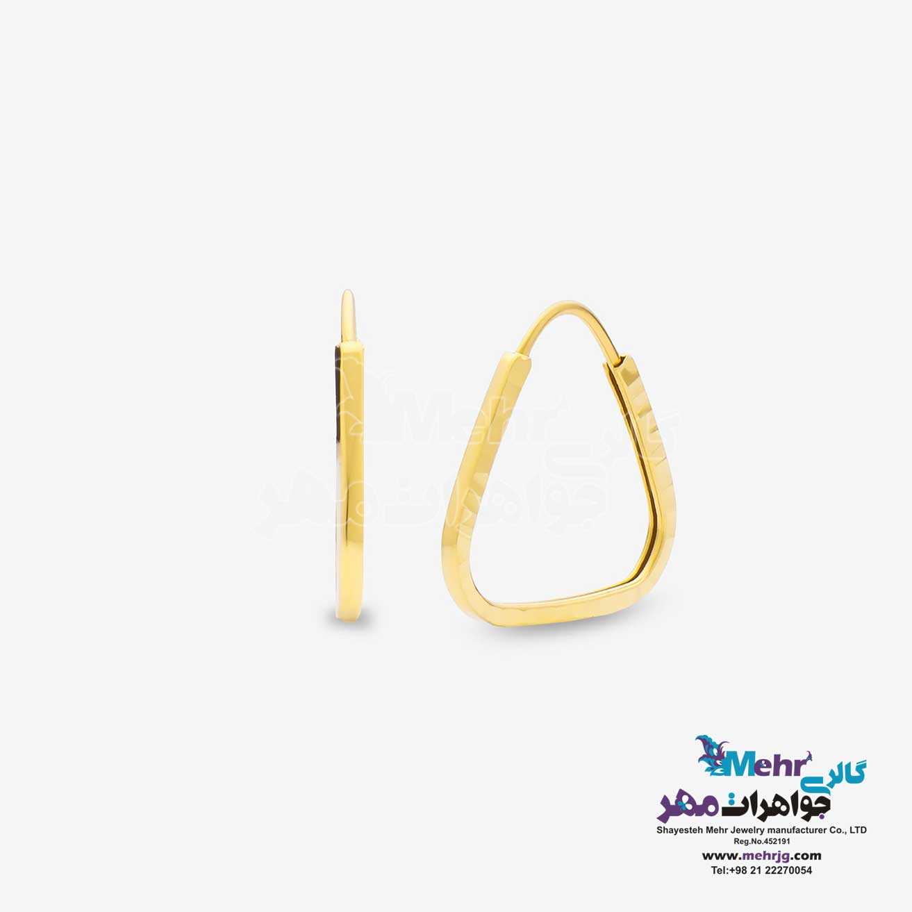 گوشواره طلا - طرح مثلث