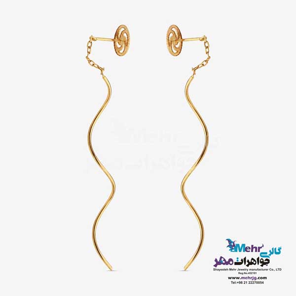 گوشواره طلا - طرح هندسی