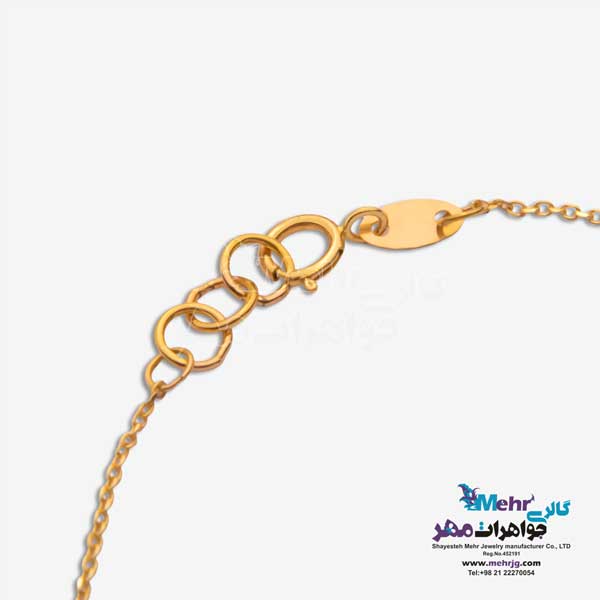 دستبند طلا دست اول کم اجرت - مدل شبدر چهار پر
