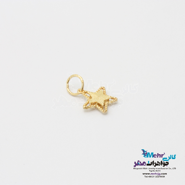 آویز طلا - طرح ستاره تراش