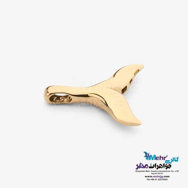 آویز طلا - طرح دم وال