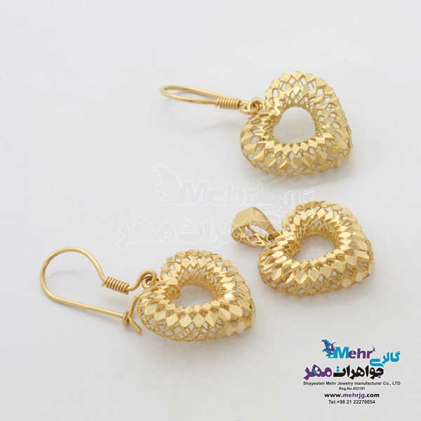 نیم ست طلا - طرح قلب