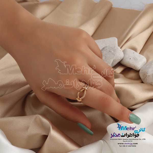 انگشتر طلا - طرح گره