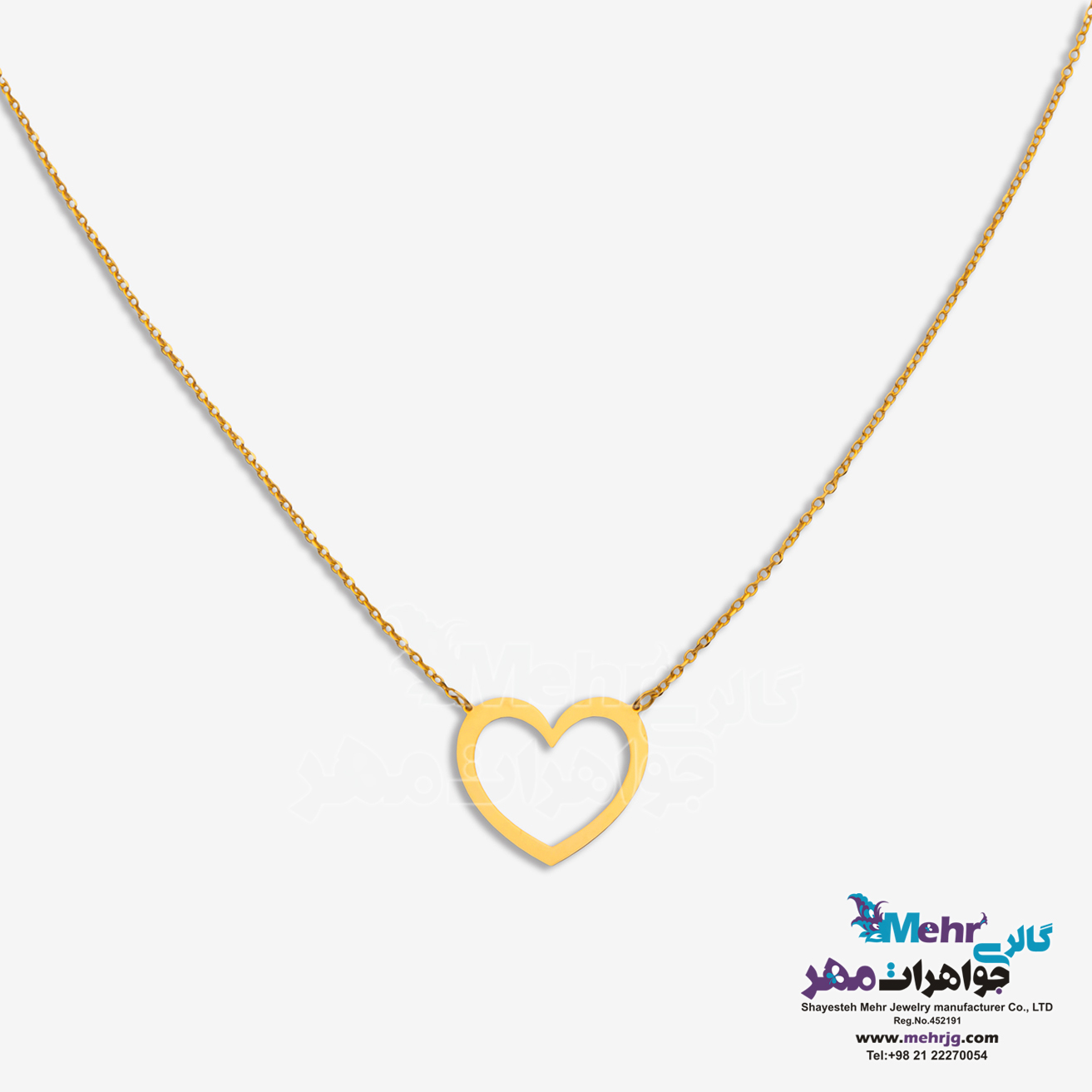 گردنبند طلا - طرح قلب