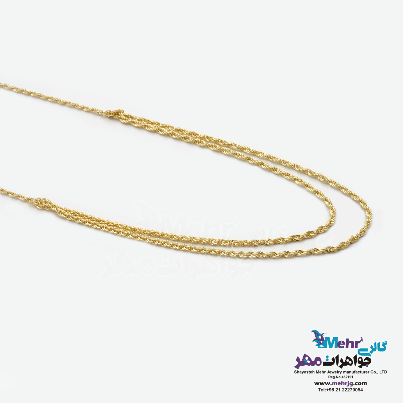 گردنبند طلا - طرح طنابی