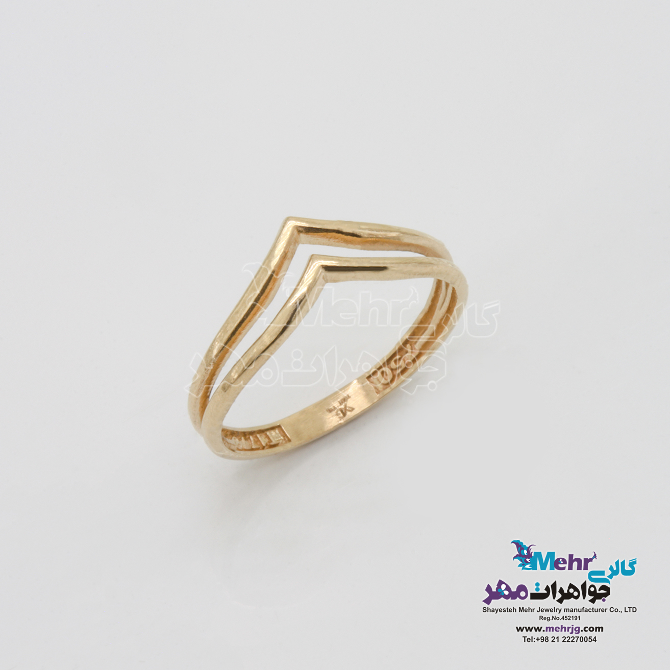 انگشتر طلا - طرح هندسی