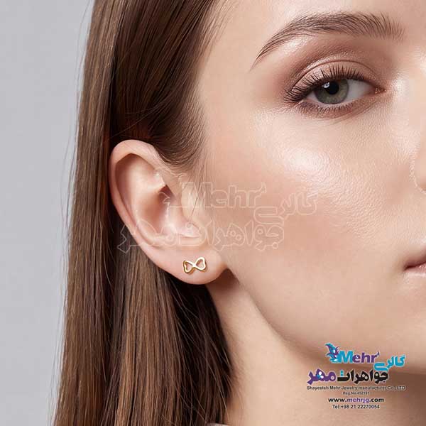گوشواره طلا - طرح پاپیون