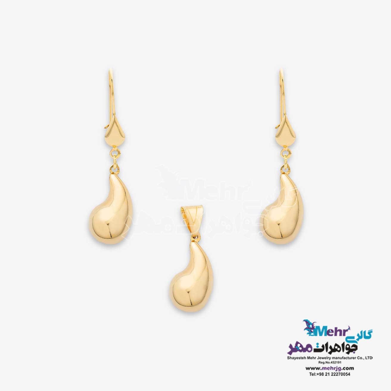 نیم ست طلا - طرح قطره