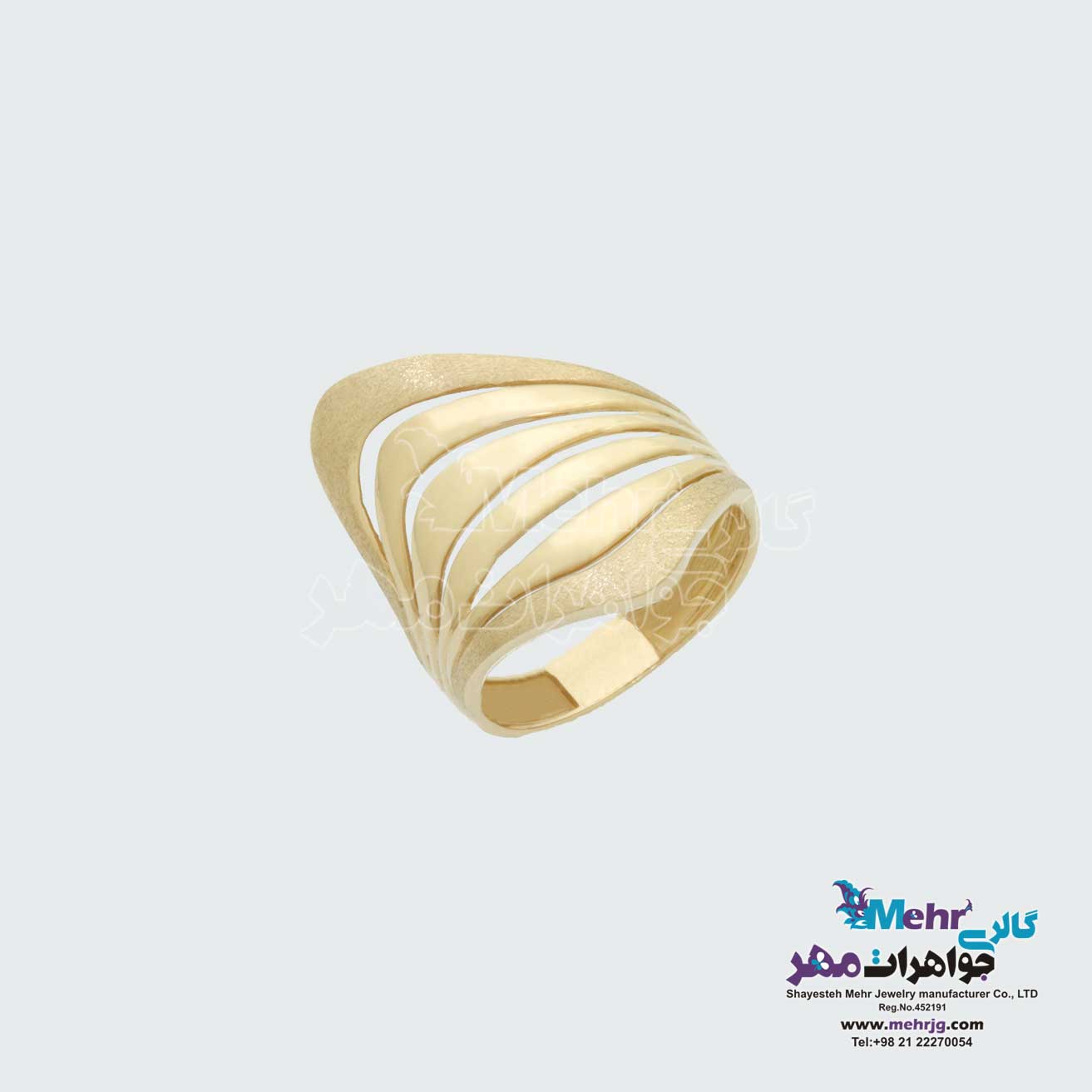 انگشتر طلا - طرح موج