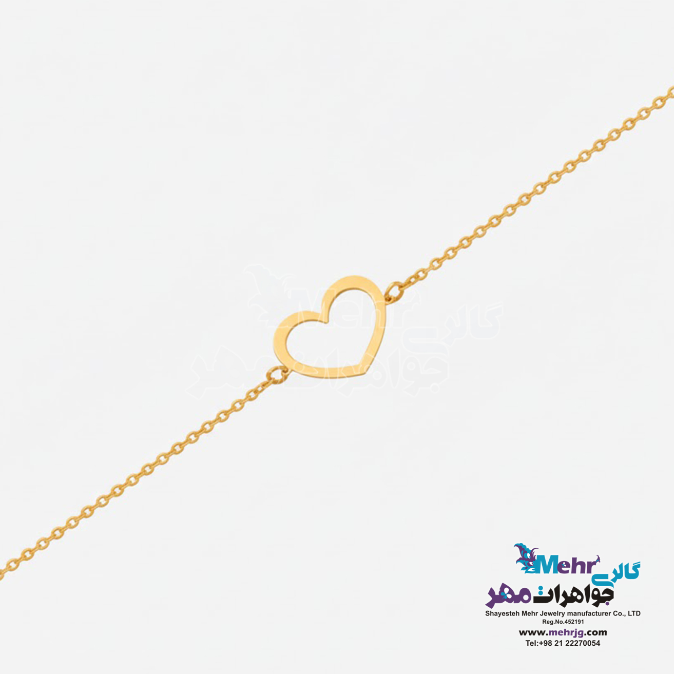دستبند طلا - طرح قلب