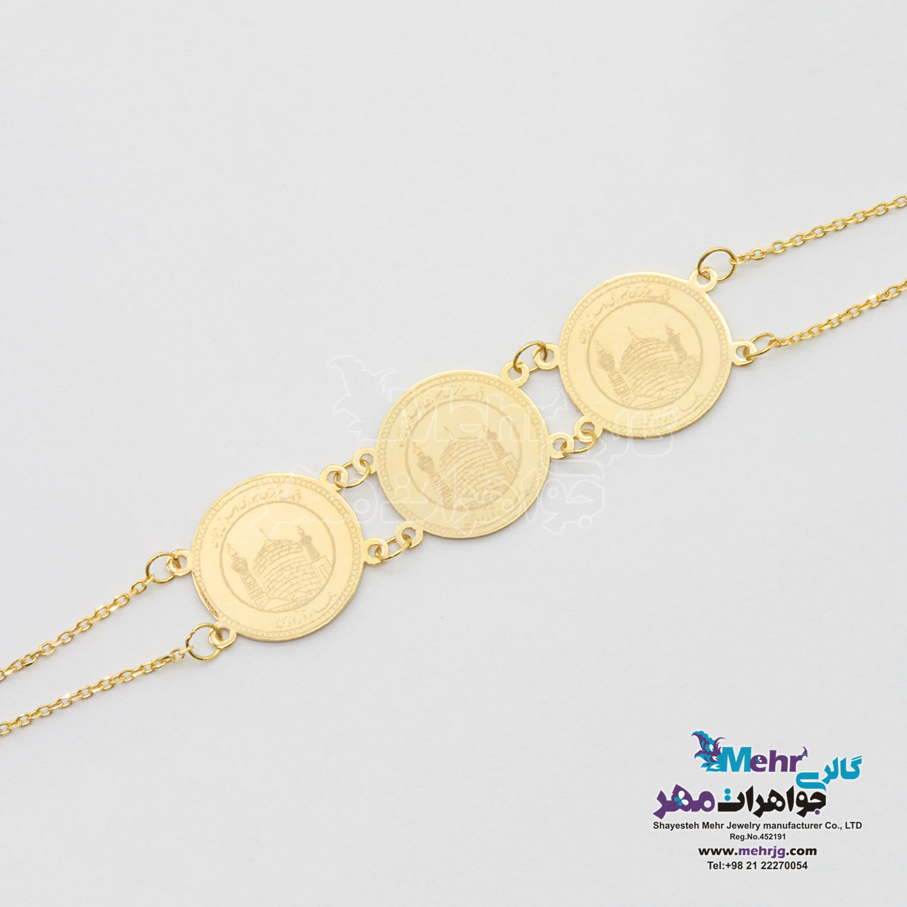 دستبند طلا - طرح سکه