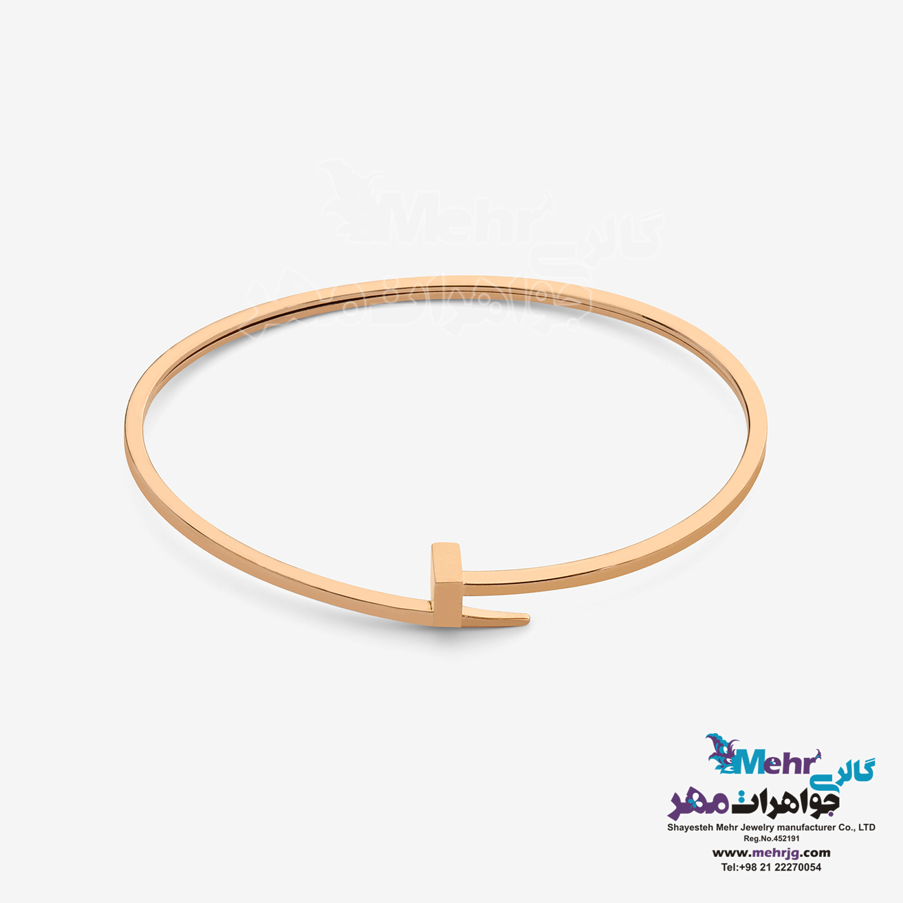 دستبند النگویی طلا - طرح میخ