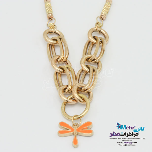 گردنبند طلا - طرح سنجاقک