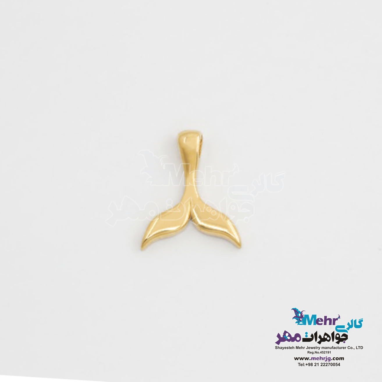 آویز طلا - طرح دم وال