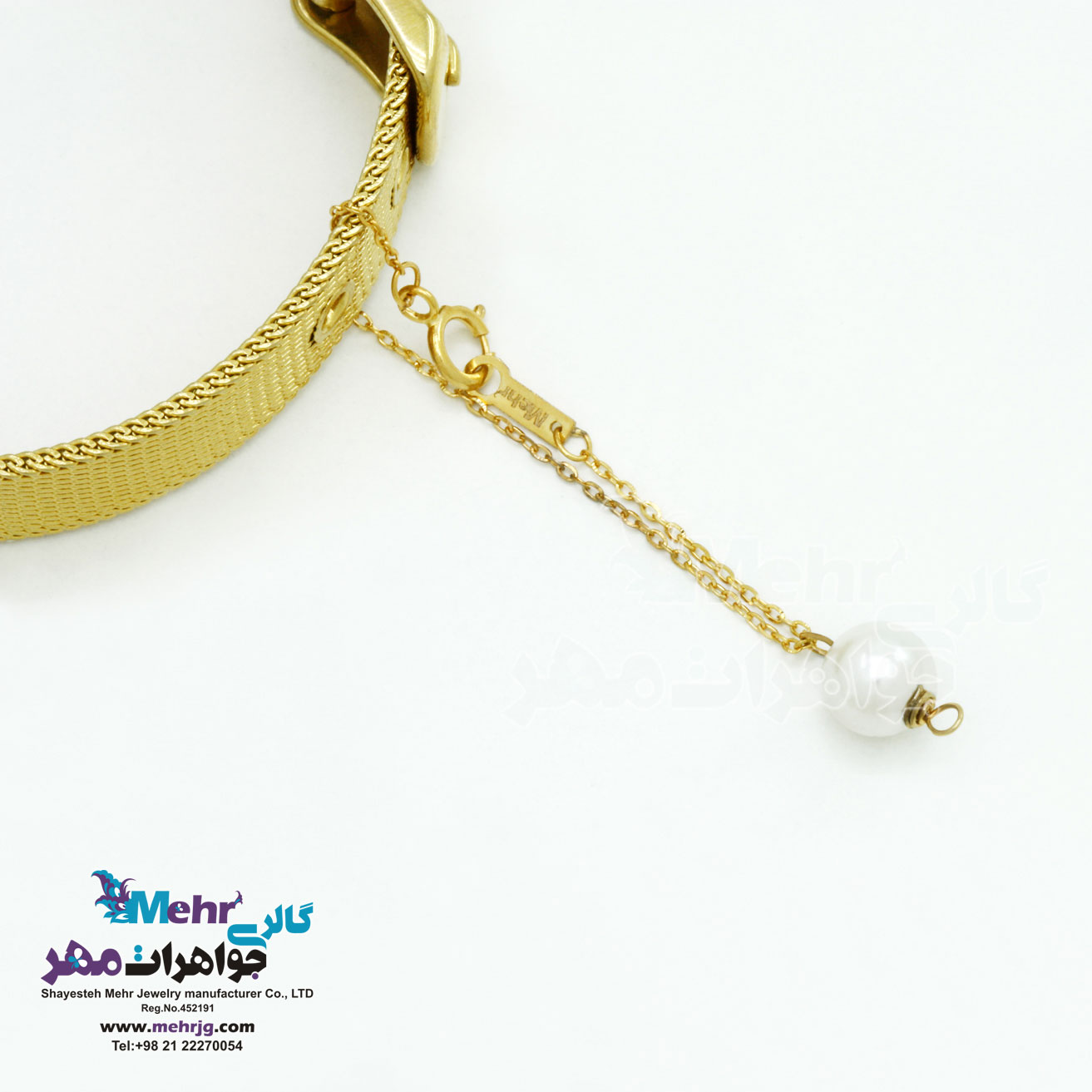آویز ساعت طلا طرح مروارید نشان