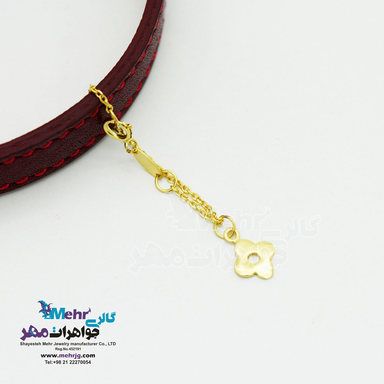 آویز ساعت طلا طرح گل