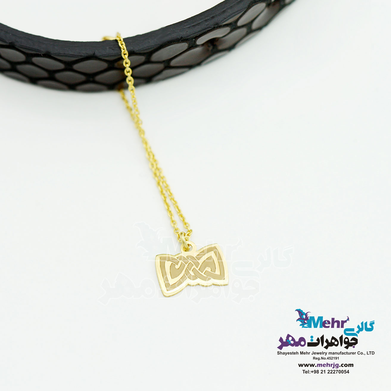 آویز ساعت طلا طرح پاپیون