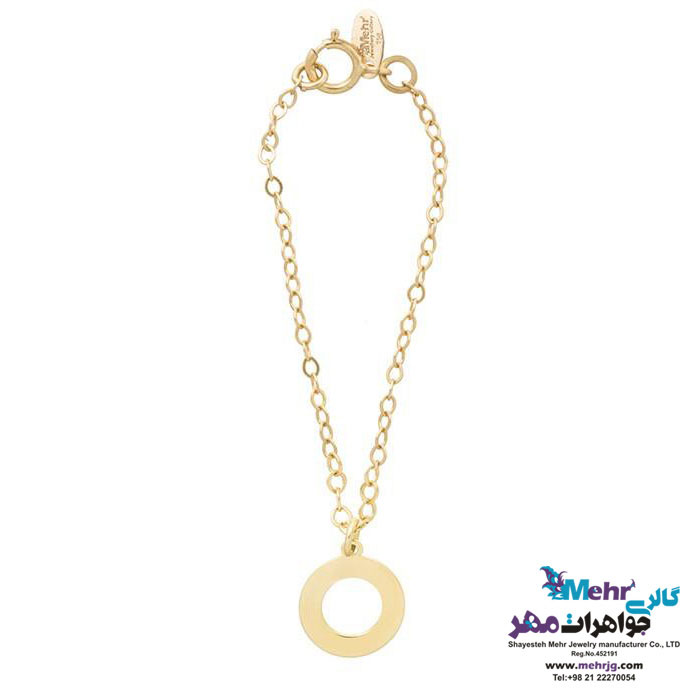 آویز ساعت طلا - طرح هندسی