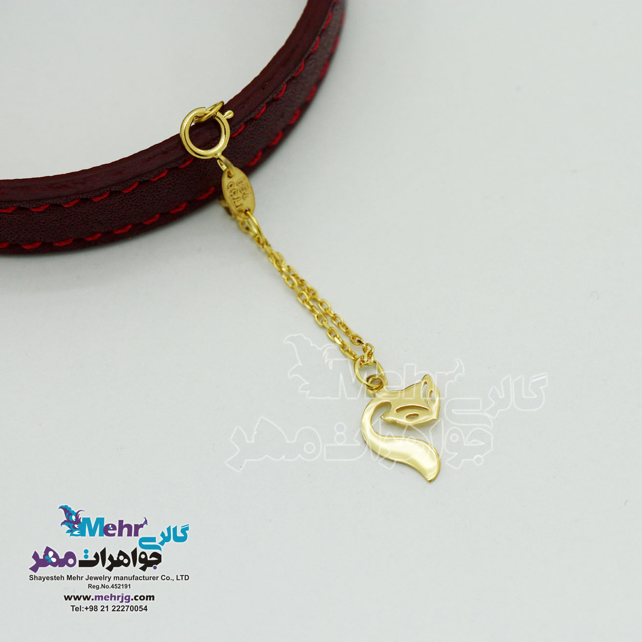آویز ساعت طلا - طرح روباه