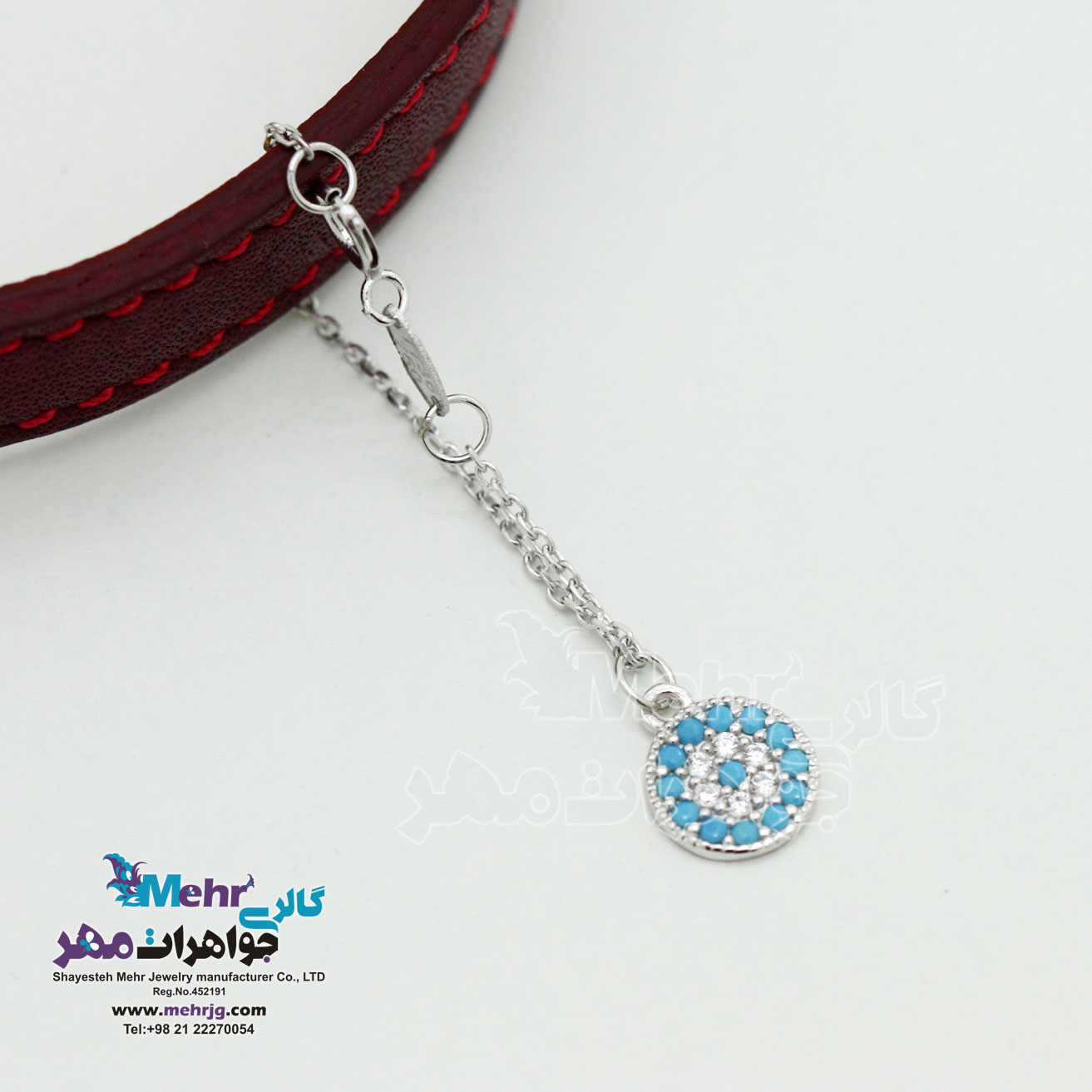 آویز ساعت طلا - طرح چشم نظر