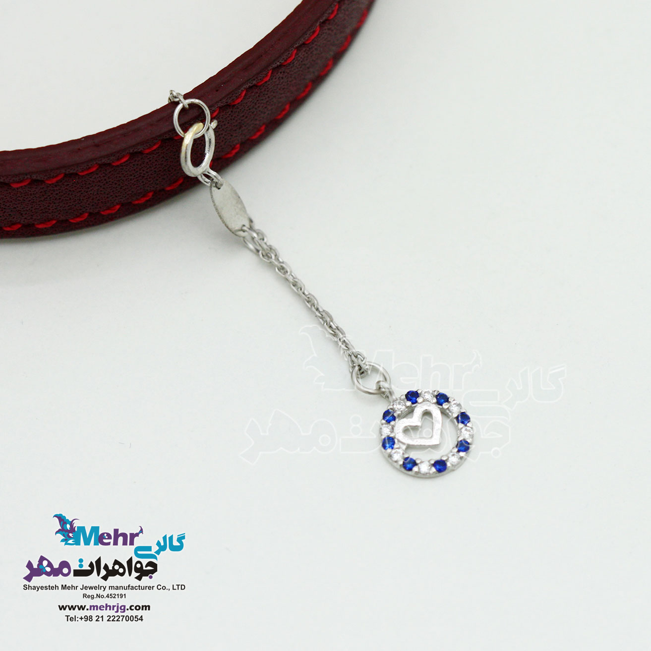 آویز ساعت طلا - طرح هندسی - قلب