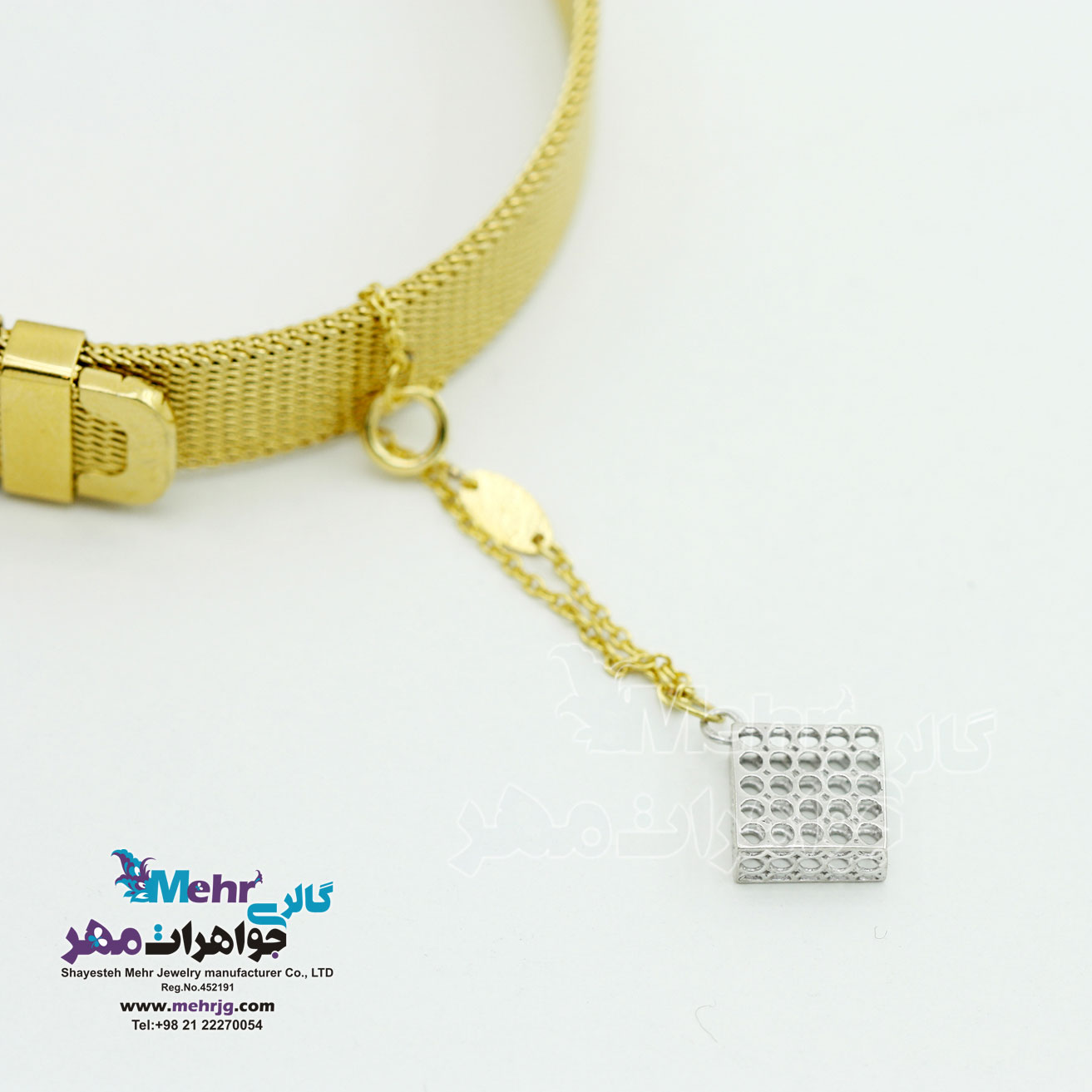 آویز ساعت طلا - طرح توری