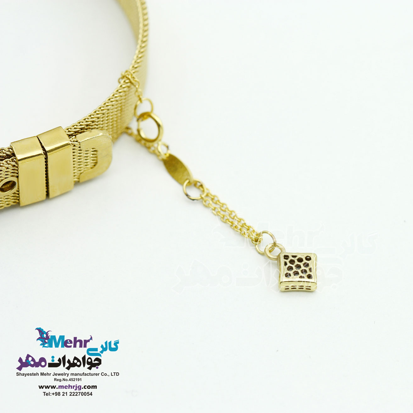 آویز ساعت طلا - طرح توری